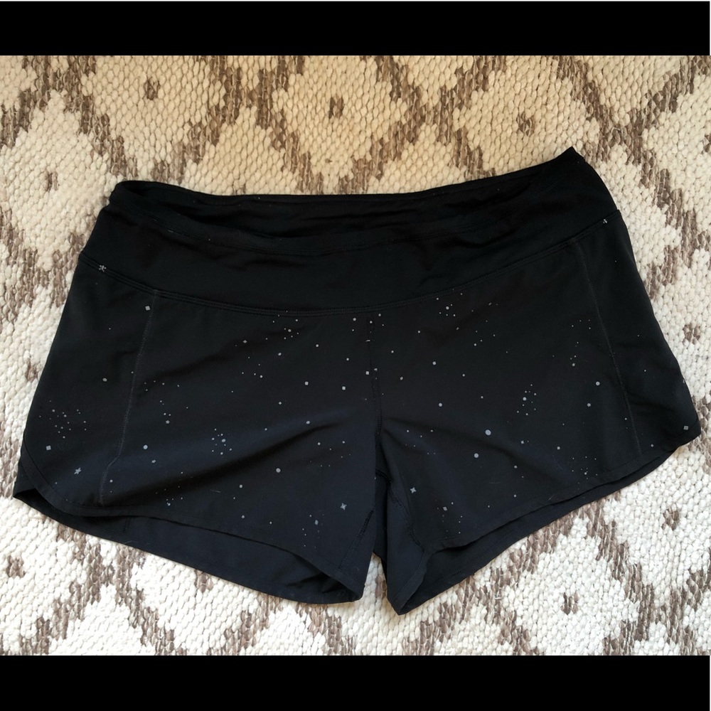 Lululemon Speed Shorts - Black & Stars